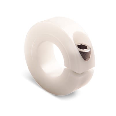 Ruland Shaft Collar, One Piece, Clamp, Bore 28mm, OD 48mm, W 15mm, Plastic