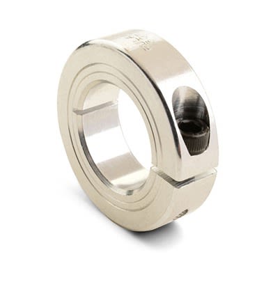 Ruland Shaft Collar, One Piece, Clamp, Bore 48mm, OD 78mm, W 19mm, Aluminium