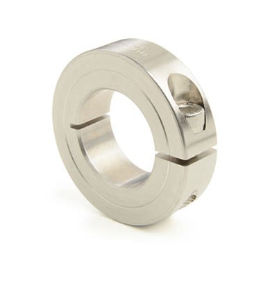 Ruland Shaft Collar, One Piece, Clamp, Bore 32mm, OD 54mm, W 15mm, Stainless Steel 316