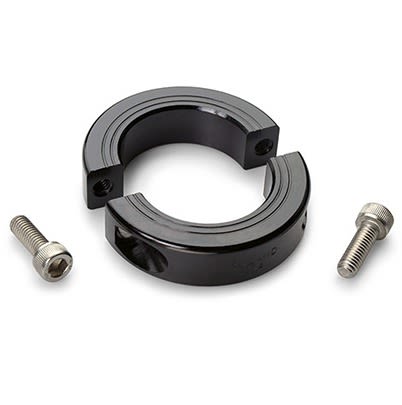 Ruland Shaft Collar, Two Piece, Clamp, Bore 10mm, OD 24mm, W 9mm, Aluminium