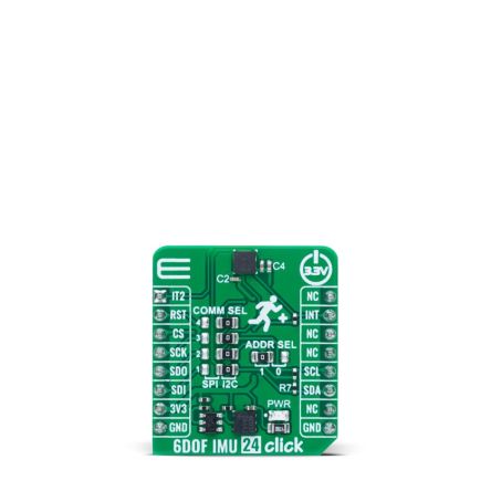 MikroElektronika 6DOF IMU 24 Click Sensor Add-On Board Add On Board for Motion Tracking Device Industrial