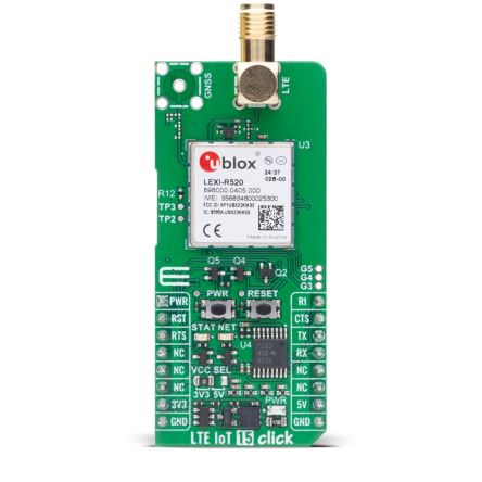 MikroElektronika LTE IoT 15 Click Sensor Add-On Board Add On Board for IoT Industrial