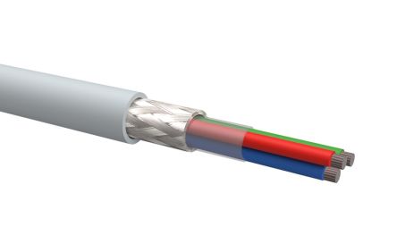 NEMIQ PFSK Series Data Cable, 4 Cores, 0.55 mm², 30 AWG, 100m, Shielded PVC Shield, Multicore Cable