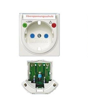 Siemens DELTA White Plug Socket, 16A, Schuko