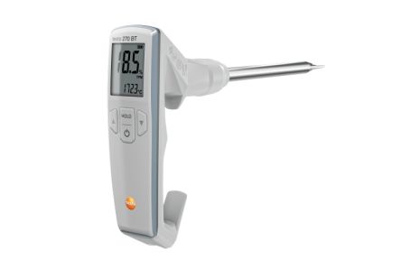 Testo 270 BT Digital Digital Thermometer for Food Industry Use, General Probe, 1 Input(s), +200°C Max, 2 Accuracy