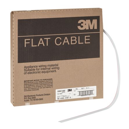 3M 3365 Series Flat Ribbon Cable, 14-Way, 1.27mm Pitch, Unterminated to Unterminated