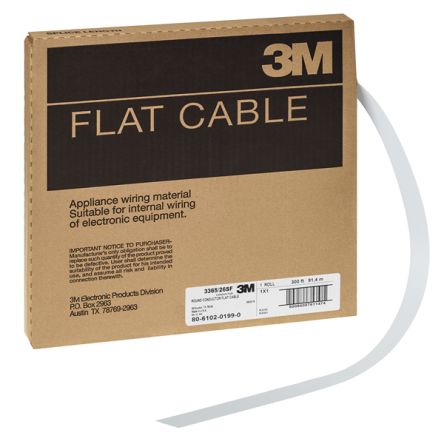3M 3365 Series Flat Ribbon Cable, 26-Way, 1.27mm Pitch, Unterminated to Unterminated