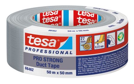 Tesa PRO 66462 STRONG Duct Tape 66462-00003-00 Duct Tape, 50m x 50mm, Grey