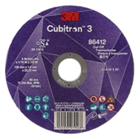 3M 88732 Cubitron Ceramic Cut-Off Wheel, 230mm Diameter, 36+ Grit