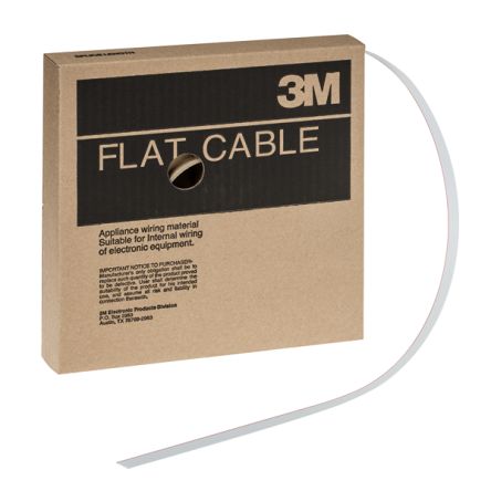 3M 3625 Series Flat Ribbon Cable, 12-Way, 1mm Pitch, Unterminated to Unterminated