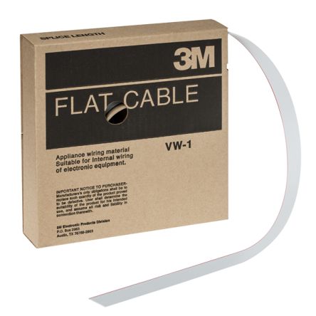 3M 3625 Series Flat Ribbon Cable, 26-Way, 1mm Pitch, Unterminated to Unterminated