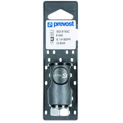 PREVOST Female Pneumatic Quick Connect Coupling, G 1/4 Female Female Thread