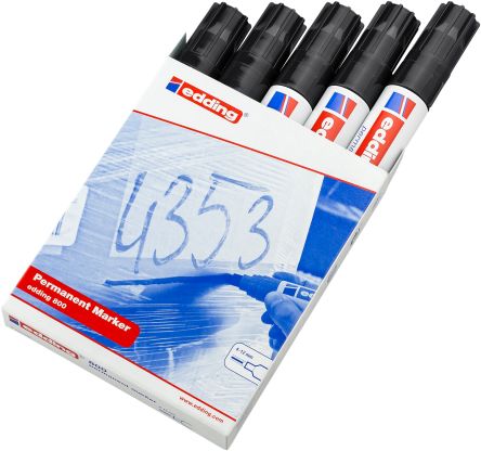 Edding 4 → 12 mm Tip Black Marker Pen