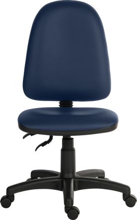 RS PRO Blue Plastic Operator Chair, 120 Weight Capacity