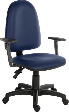 RS PRO Blue Plastic Operator Chair, 120 Weight Capacity