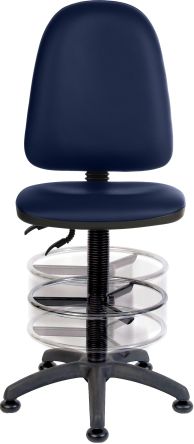 RS PRO Blue Plastic Drafting Chair, 100 Weight Capacity