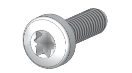 Siemens Galvanised Steel Oval Head Self Tapping Screw, 10mm Long