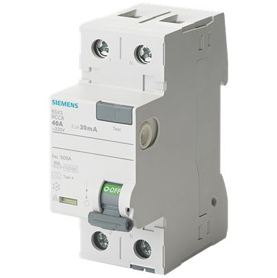 Siemens 5SV RCCB, 16A, 2 Pole, 30mA, Type A, 230V