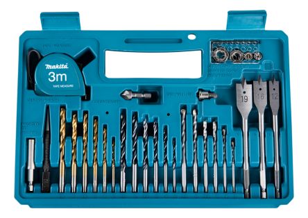 Makita 102-Piece Masonry Drill Bit, Metal Drill Bit, Wood Drill Bit Set for Metal, Wood, 54 Max, 3 Min, Metal Bits