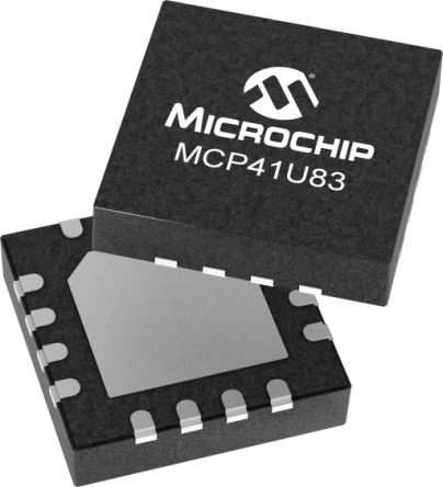 Microchip MCP41U83T-104E/7N, Digital Potentiometer 1024-Position Linear I2C, SPI 16 Pin, VQFN