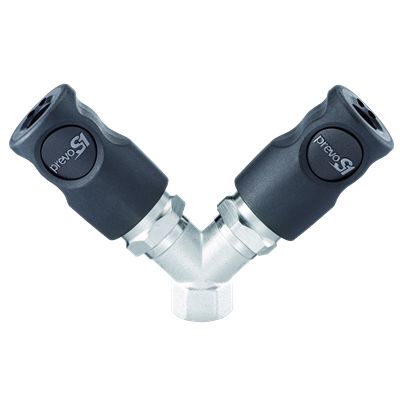 PREVOST Composite Body Female Pneumatic Quick Connect Coupling, G 1/4 Female Female Thread