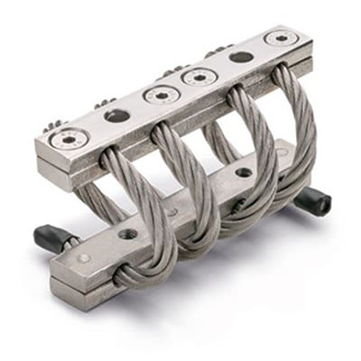 RS PRO Rectangular M6mm Anti Vibration Mount, Wire Rope Isolator with 9daN Compression Load