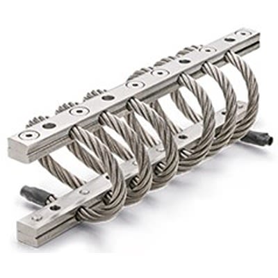 RS PRO Rectangular M6mm Anti Vibration Mount, Wire Rope Isolator with 45daN Compression Load