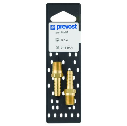 PREVOST Hose Connector, Straight Hose Tail Coupling, R G1/4 8mm ID