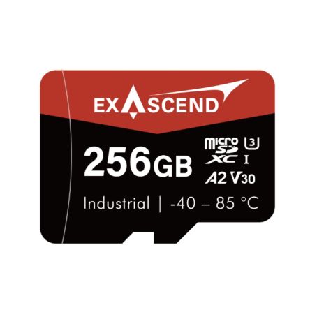 Exascend 256 GB Industrial MicroSD Micro SD Card, Class 10