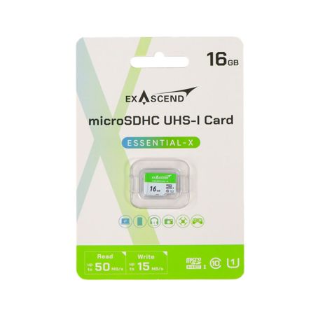Exascend 16 GB MicroSD Micro SD Card, Class 10