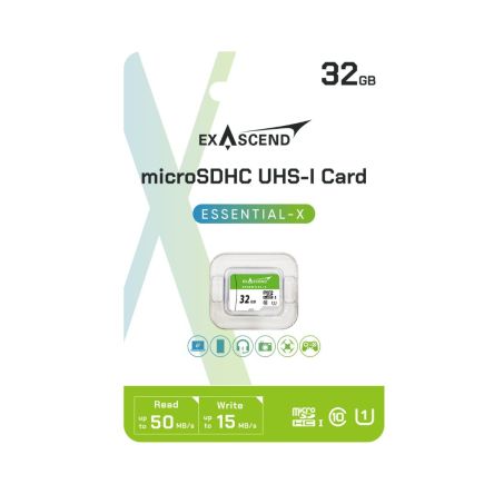 Exascend 32 GB MicroSD Micro SD Card, Class 10