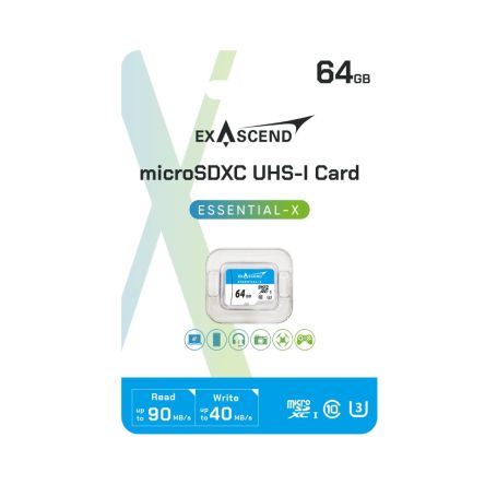 Exascend 64 GB MicroSD Micro SD Card, Class 10