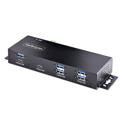 StarTech.com 7 Port USB C USB C Hub, USB Powered, 6 x 2.6 x 17.8mm