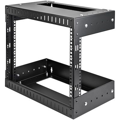 StarTech.com RK8 Series Black 8U Steel Server Rack, with 2-Post Frame 30.5 x 50.4 x 45.5cm