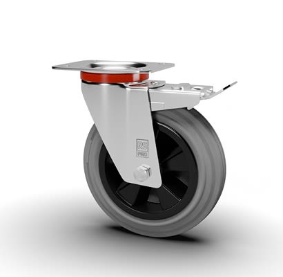 RS PRO Swivel Castor Wheel, 50kg Capacity, 80mm Wheel