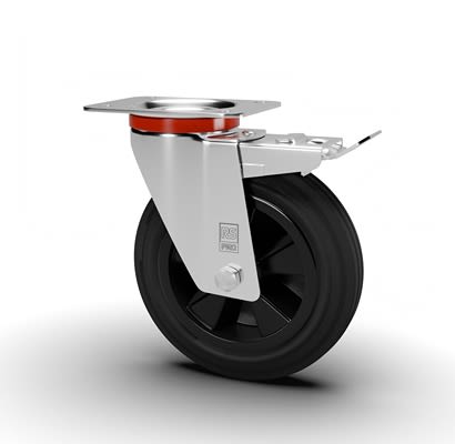 RS PRO Swivel Castor Wheel, 205kg Capacity, 200mm Wheel