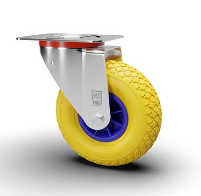 RS PRO Swivel Castor Wheel, 70kg Capacity, 260mm Wheel