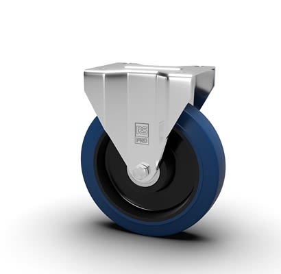 RS PRO Fixed Castor Wheel, 120kg Capacity, 80mm Wheel