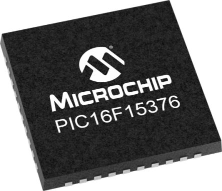 Microchip PIC16F15376-E/MVVAO, PWM Controller, 1.8 → 5.5 V, 32 MHz 40-Pin, UQFN