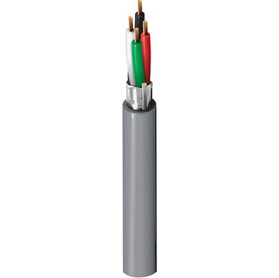 Belden 4302FE Series 4 Core Audio Cable, 18 AWG CSA, 4.8mm od, 500m, Grey