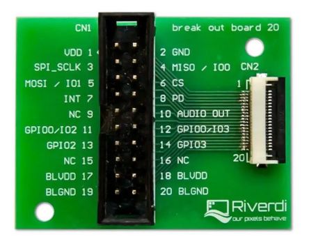 Riverdi BREAK OUT BOARD 20 TFT LCD Colour Display
