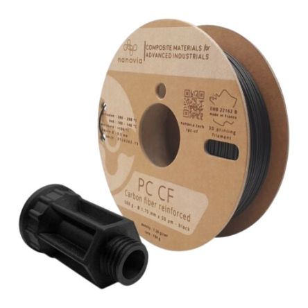 NANOVIA 2.85mm Black PC CF 3D Printer Filament, 500g