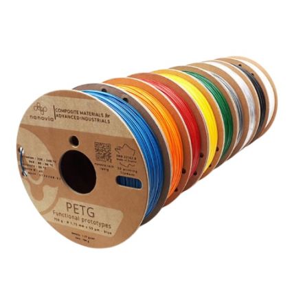 NANOVIA 2.85mm Black PETG 3D Printer Filament, 750g