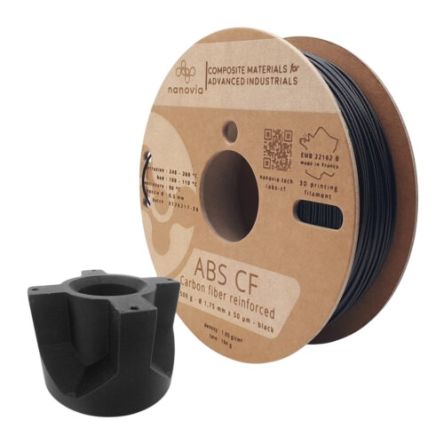 NANOVIA 2.85mm Black ABS-CF 3D Printer Filament, 2kg
