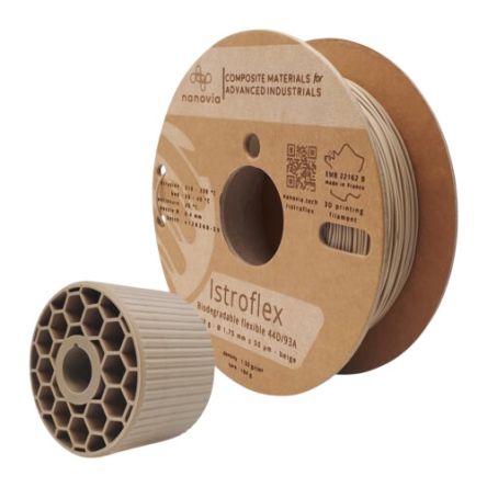 NANOVIA 2.85mm Beige Flexible 3D Printer Filament, 2kg