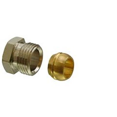 Siemens Copper Compression Fitting, Straight Compression Compression Fitting Compression 0.5in Compression 0.5in 15mm