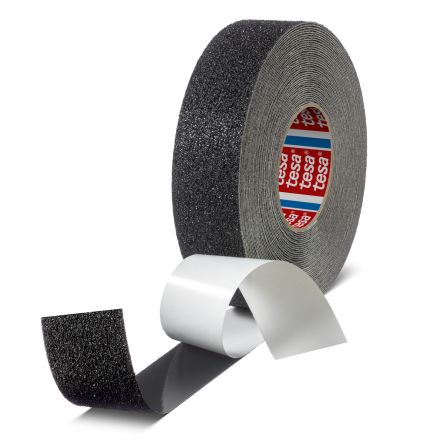 Tesa Black PVC Film 18m Hazard Tape, 1.365mm Thickness