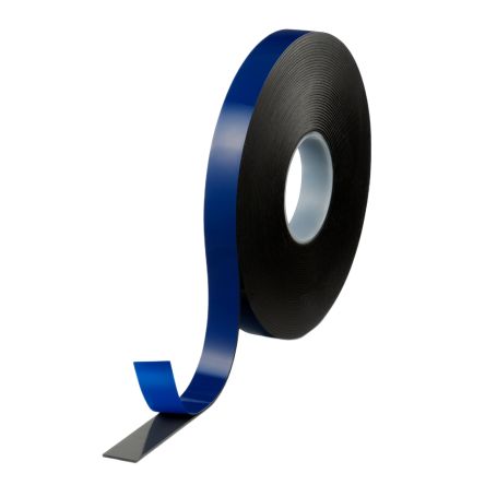 Tesa 70730-00003-24 Black Double Sided Tape, 2.9mm Thick, Acrylic Foam Backing