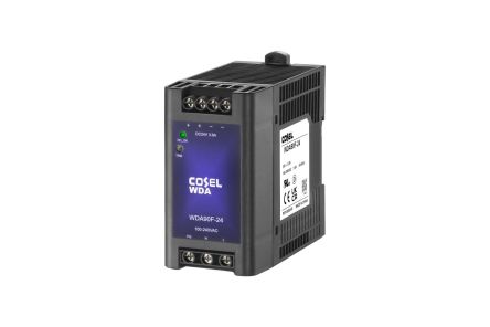 Cosel WDA DIN Rail Power Supply, 85 → 264V ac Input, 24V dc Output, 3.8A Output