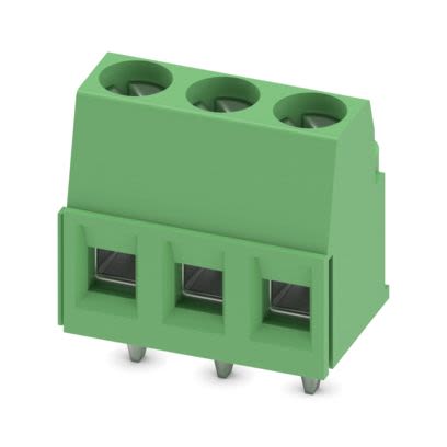 Phoenix Contact PCB Terminal Block, 3-Contact, 5mm Pitch, Wave Soldering, 1-Row, Plug In, Screw Termination